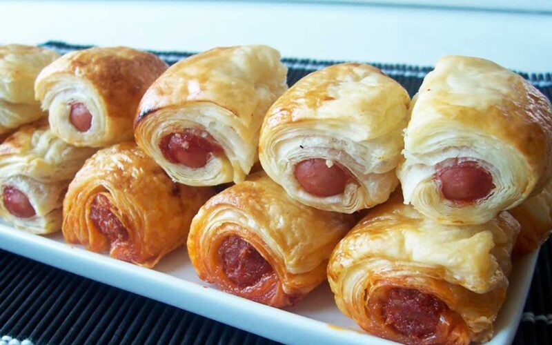 Receta: Mini rollitos de salchicha