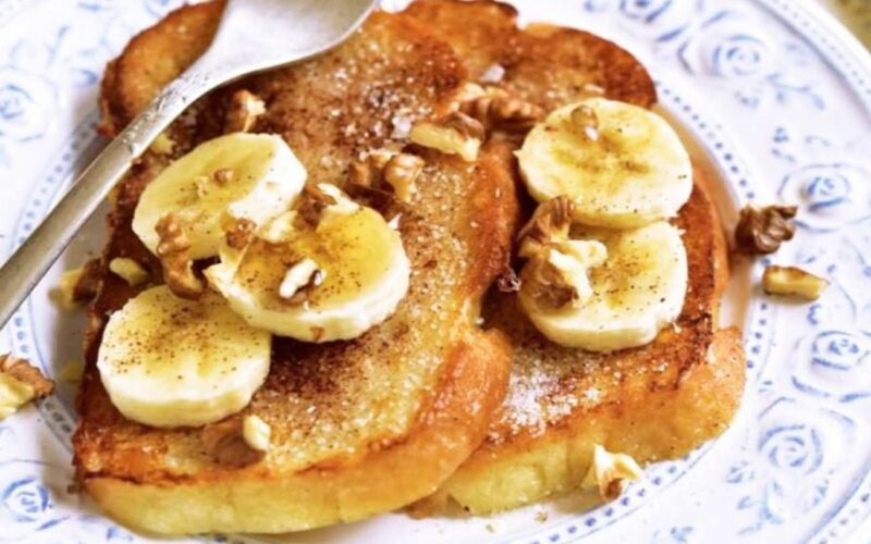 Receta: Tostadas francesas con plátano